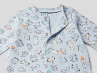 Benetton,  3-teiliges Set Aus Bio-baumwolle,  taglia 74,  Blassblau,  Kinder