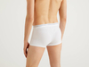 Benetton,  Anliegende Boxershorts Aus Bio-baumwolle,  taglia S,  Weiss,  Herren