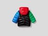 Benetton,  Anorak Mit Wattierung Aus Recycelter Watte,  taglia 74,  Schwarz,  Kinder