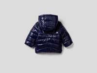 Benetton,  Anorak Mit Wattierung Aus Recycelter Watte,  taglia 98,  Dunkelblau,  Kinder