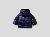 Benetton,  Anorak Mit Wattierung Aus Recycelter Watte,  taglia 98,  Dunkelblau,  Kinder