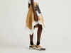 Benetton,  Asymmetrischer Rock Aus Reiner Baumwolle,  taglia 44,  Beige,  Damen