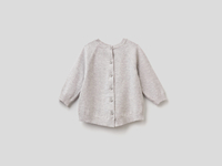 Benetton,  Auf Zwei Arten Tragbarer Pullover Aus 100% Baumwolle,  taglia 82,  Hellgrau,  Kinder