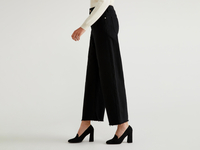 Benetton,  Ausgefranste Cropped-hose,  taglia 25,  Schwarz,  Damen