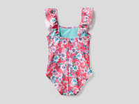 Benetton,  Badeanzug Mit Blumenmuster,  taglia 90,  Pink,  Kinder