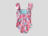 Benetton,  Badeanzug Mit Blumenmuster,  taglia S,  Pink,  Kinder