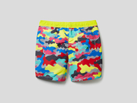 Benetton,  Badeshorts Im Bunten Camouflagemuster,  taglia L,  Bunt,  Kinder