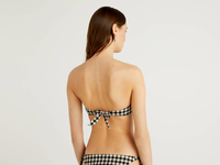 Benetton,  Bandeau-bh Mit Vichy-muster,  taglia M,  Bunt,  Damen