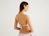 Benetton,  Bandeau-top Aus Econyl® Mit Rüschen,  taglia L,  Pink,  Damen