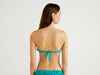 Benetton,  Bandeau-top Aus Econyl® Mit Rüschen,  taglia L,  Türkis,  Damen