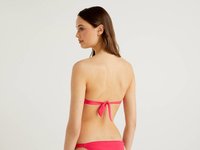 Benetton,  Bandeau-top Aus Econyl® Mit Rüschen,  taglia M,  Fuchsia,  Damen
