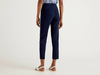 Benetton,  Basic-hose Mit Falte In Der Mitte,  taglia 38,  Dunkelblau,  Damen