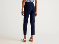 Benetton,  Basic-hose Mit Falte In Der Mitte,  taglia 40,  Dunkelblau,  Damen