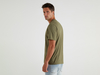 Benetton,  Basic-t-shirt Mit Kurzen Ärmeln,  taglia S,  Militärgrün,  Herren