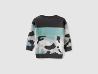 Benetton,  Baumwollpullover Mit Schriftzügen,  taglia 62,  Bunt,  Kinder