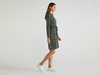 Benetton,  Bedrucktes Kleid Mit Gürtel,  taglia XS,  Bunt,  Damen