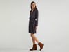 Benetton,  Bedrucktes Kleid Mit Gürtel,  taglia XS,  Bunt,  Damen