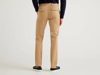 Benetton,  Beige,  Stretchige Chinos Im Slim Fit,  taglia 52,  Beige,  Herren