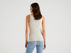 Benetton,  Beiges Top Aus Reiner Baumwolle,  taglia XS,  Beige,  Damen