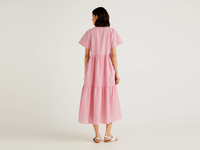 Benetton,  Überkleid Aus Reiner Baumwolle,  taglia S,  Pink,  Damen