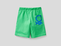 Benetton,  Bermuda Aus 100% Baumwolle,  taglia 1Y,  Grün,  Kinder