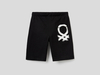 Benetton,  Bermuda Aus 100% Baumwolle,  taglia 1Y,  Schwarz,  Kinder