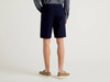 Benetton,  Bermuda Aus 100% Baumwolle,  taglia 48,  Dunkelblau,  Herren