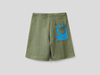 Benetton,  Bermuda Aus 100% Baumwolle,  taglia XS,  Militärgrün,  Kinder