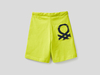 Benetton,  Bermuda Aus 100% Baumwolle,  taglia XX,  Gelbgrün,  Kinder