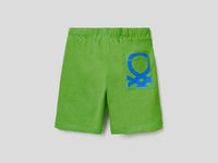 Benetton,  Bermuda Aus 100% Baumwolle,  taglia XX,  Hellgrün,  Kinder