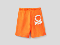 Benetton,  Bermuda Aus 100% Baumwolle,  taglia XX,  Orange,  Kinder