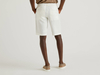 Benetton,  Bermuda Aus 100% Leinen,  taglia 42,  Cremeweiss,  Herren