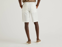 Benetton,  Bermuda Aus 100% Leinen,  taglia 46,  Cremeweiss,  Herren