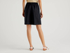 Benetton,  Bermuda Aus 100% Leinen,  taglia XL,  Schwarz,  Damen