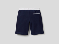 Benetton,  Bermuda Aus Baumwolle Mit Tunnelzug,  taglia KL,  Dunkelblau,  Kinder
