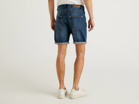 Benetton,  Bermuda Aus Denim In 100% Baumwolle,  taglia 29,  Blau,  Herren