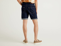 Benetton,  Bermuda Aus Denim In 100% Baumwolle,  taglia 35,  Dunkelblau,  Herren