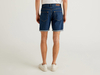 Benetton,  Bermuda Aus Denim In 100% Baumwolle,  taglia 35,  Dunkelblau,  Herren