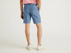 Benetton,  Bermuda Aus Denim In Einer Mischung Aus Baumwolle Und Leinen,  taglia 56,  Blassblau,  Herren