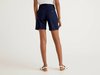 Benetton,  Bermuda Aus Elastischer Baumwolle,  taglia 46,  Dunkelblau,  Damen
