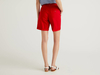 Benetton,  Bermuda Aus Elastischer Baumwolle,  taglia 48,  Rot,  Damen