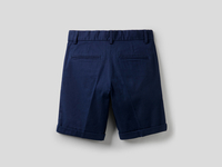 Benetton,  Bermuda Aus Elastischer Baumwolle,  taglia XS,  Dunkelblau,  Kinder