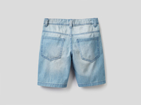 Benetton,  Bermuda Aus Leichtem Jeansstoff,  taglia L,  Blassblau,  Kinder