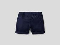 Benetton,  Bermuda Aus Leinen In Reiner Baumwolle,  taglia 62,  Dunkelblau,  Kinder