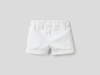 Benetton,  Bermuda Aus Leinen In Reiner Baumwolle,  taglia 62,  Weiss,  Kinder