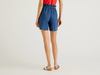 Benetton,  Bermuda Aus Reinem Leinen Mit Gerafftem Bund,  taglia 44,  Taubenblau,  Damen