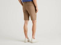 Benetton,  Bermuda Aus Reinem Leinen,  taglia 52,  Taubengrau,  Herren