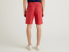 Benetton,  Bermuda Aus Reinem Leinen,  taglia 56,  Koralle,  Herren