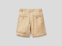 Benetton,  Bermuda Aus Reinem Leinen,  taglia XS,  Beige,  Kinder