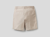Benetton,  Bermuda Aus Reiner Baumwolle In Durchgefärbtem Garn,  taglia 2Y,  Beige,  Kinder